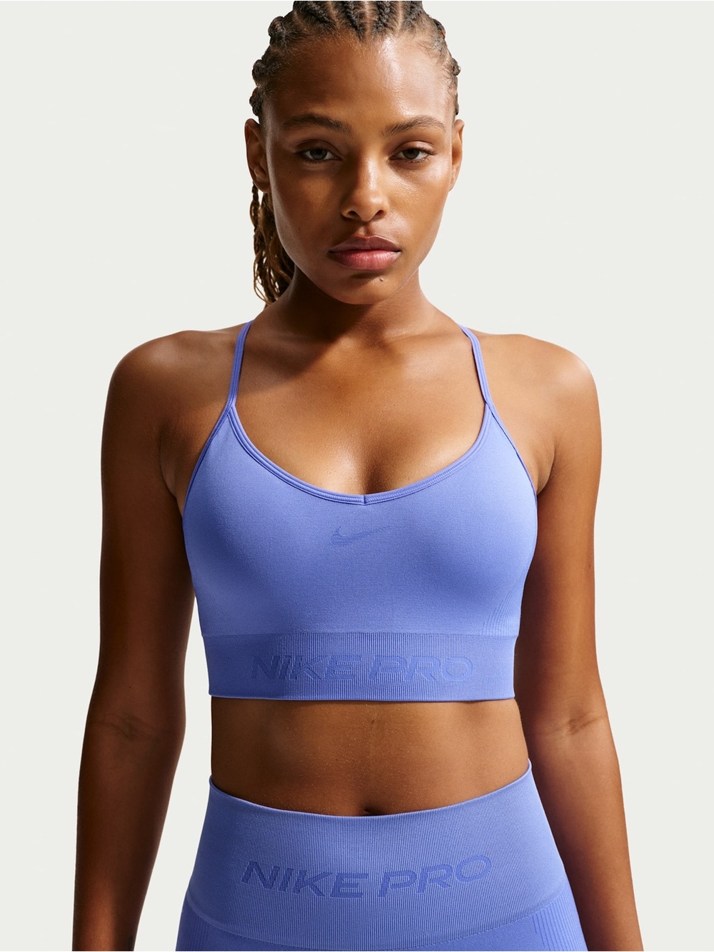 Nike Lilac Seamless Low-Impact Sports Bra
